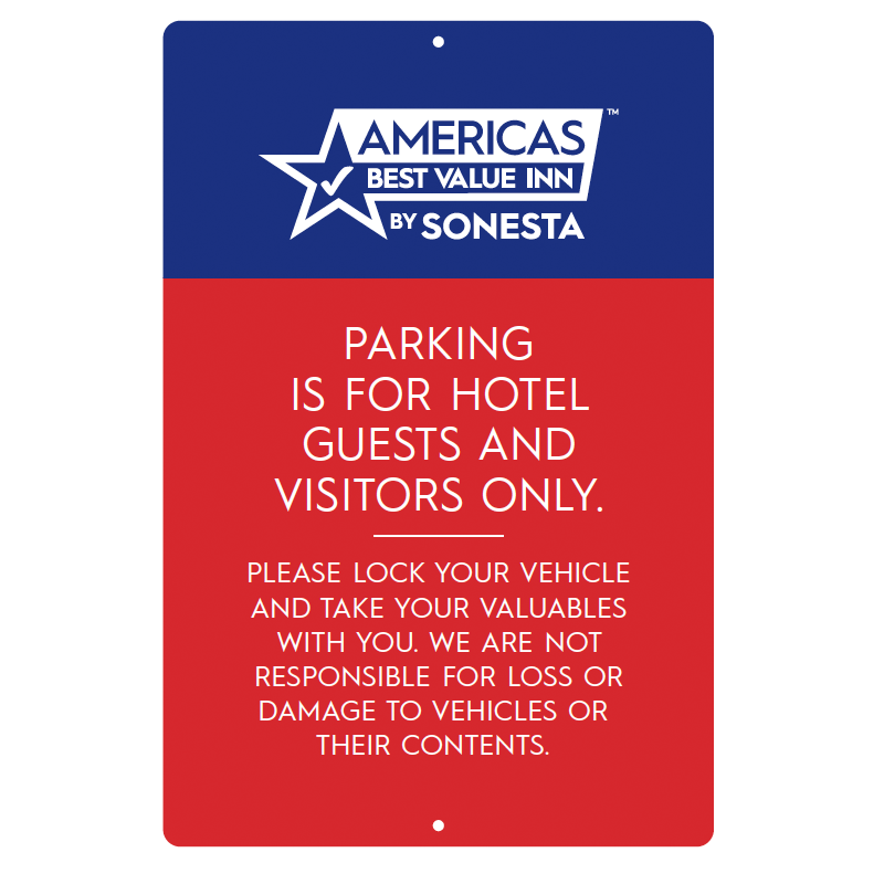 Parking Liability Sign - America's Best Value Inn