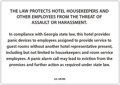 Housekeeper Protection Sign