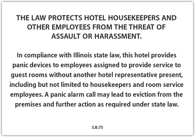 Housekeeper Protection Sign