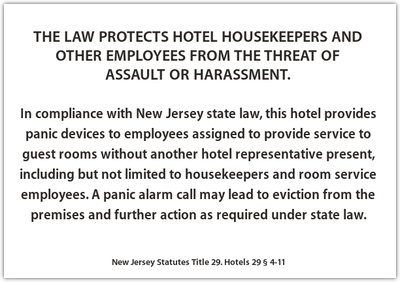 Housekeeper Protection Sign