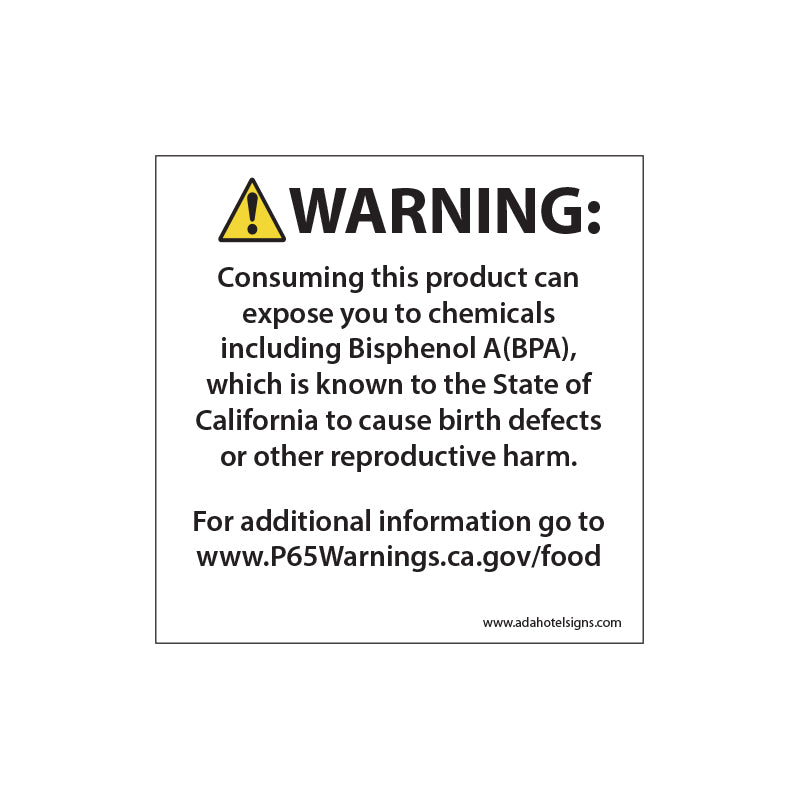 Prop 65 BPH Warning