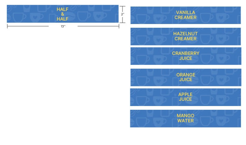 Velcro Sign Set of 7