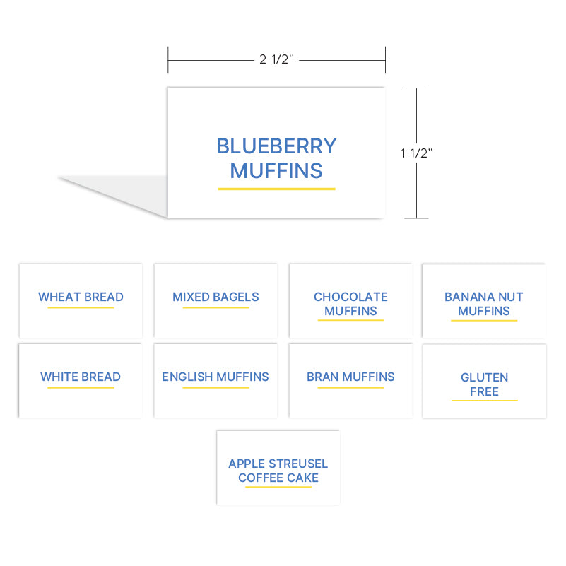 Customizable Bakery Easels - Set of 10