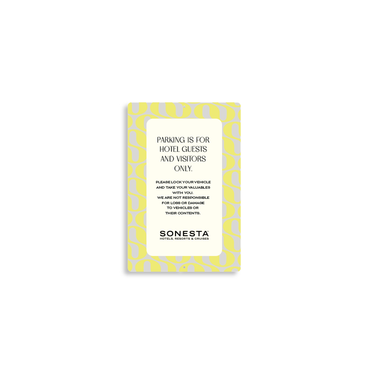 Parking Liability Sign - Sonesta Hotels and Resorts