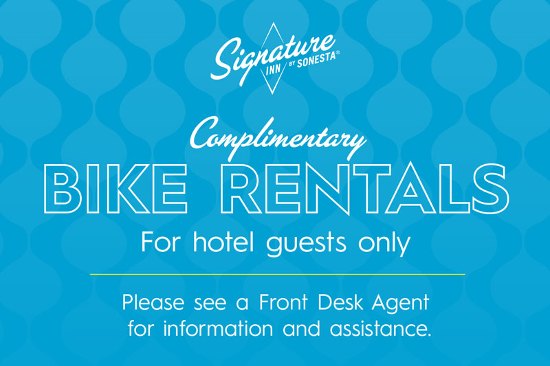 Bike Rental Sign - Signature Inn
