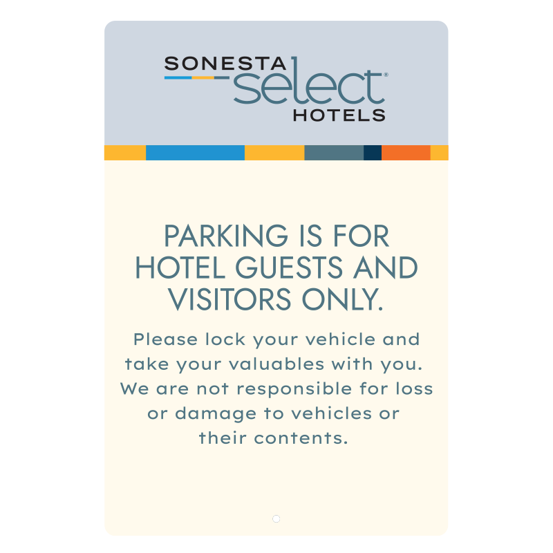 Parking Liability Sign - Sonesta Select
