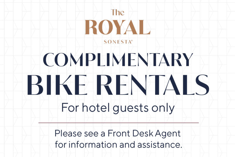 Bike Rental Sign - Royal Sonesta