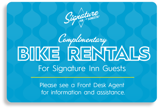 Bike Rental Sign - Signature Inn