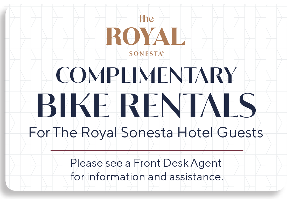 Bike Rental Sign - Royal Sonesta