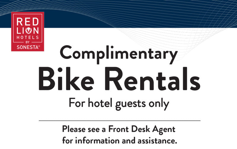 Bike Rental Sign - Red Lion Hotels