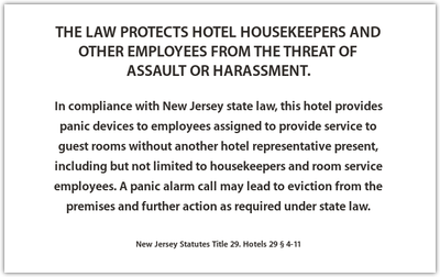 Housekeeper Protection Decal (Pack of 50)