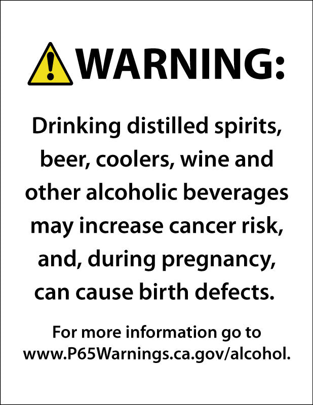 Alcohol Warning Sign