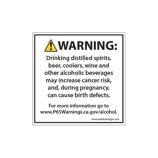 Alcohol Warning Sign