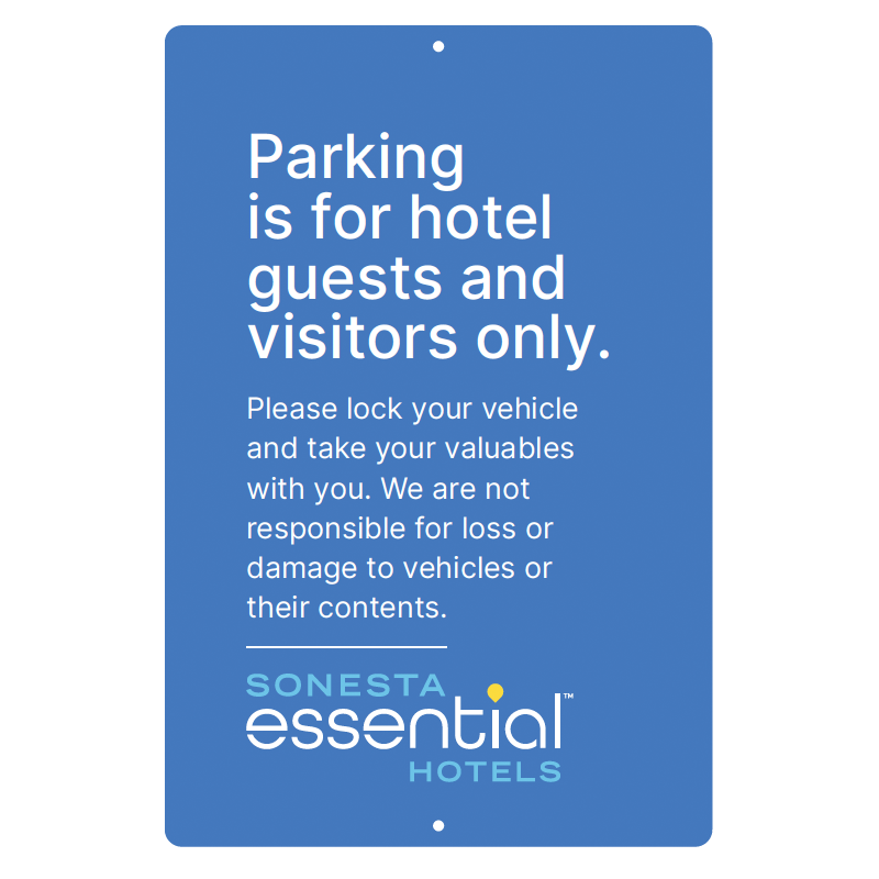 Parking Liability Sign - Sonesta Essential Hotels