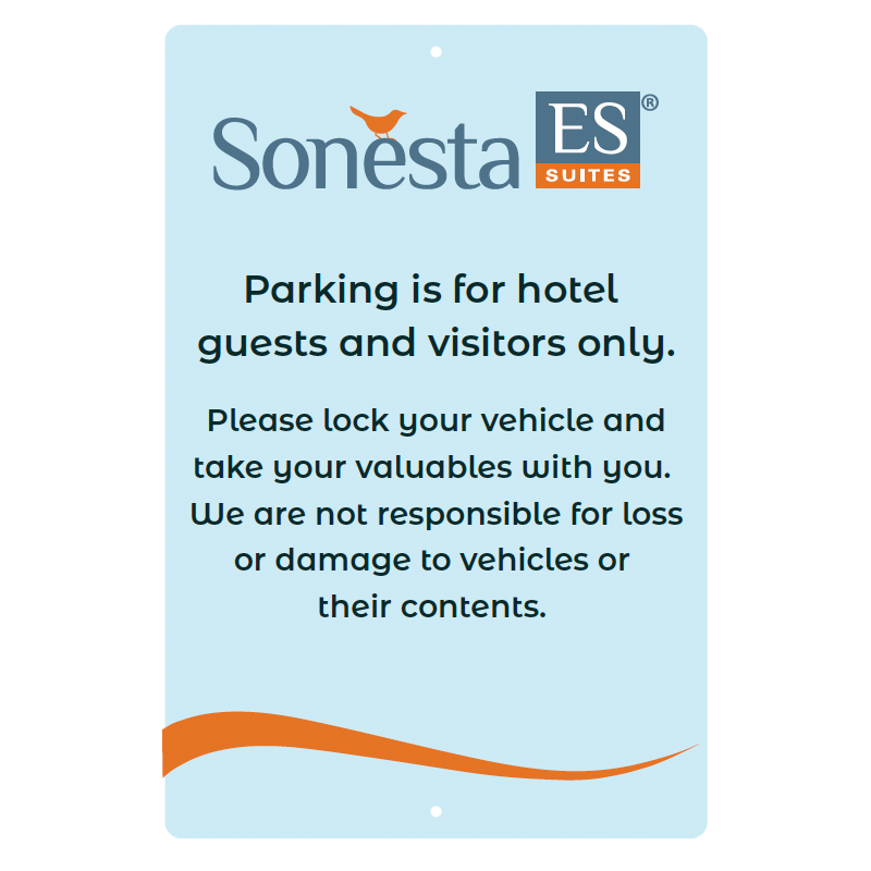 Parking Liability Sign - Sonesta ES Suites