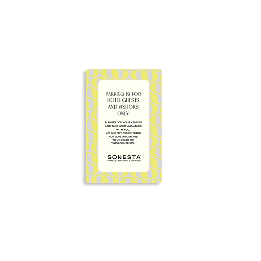 Parking Liability Sign - Sonesta Hotels and Resorts
