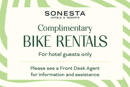 Bike Rental Sign - Sonesta Hotels and Resorts