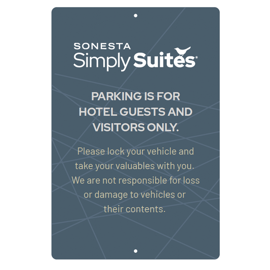 Parking Liability Sign - Sonesta Simply Suites