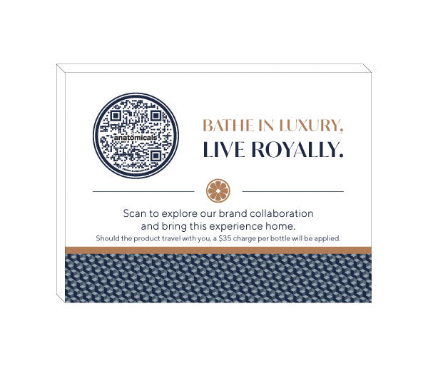 Royal Sonesta - Bath Amenity Vanity Sign