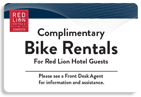 Bike Rental Sign - Red Lion Hotels