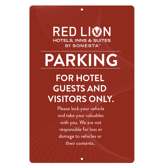Parking Liability Sign - Red Lion Hotels, Inns & Suites